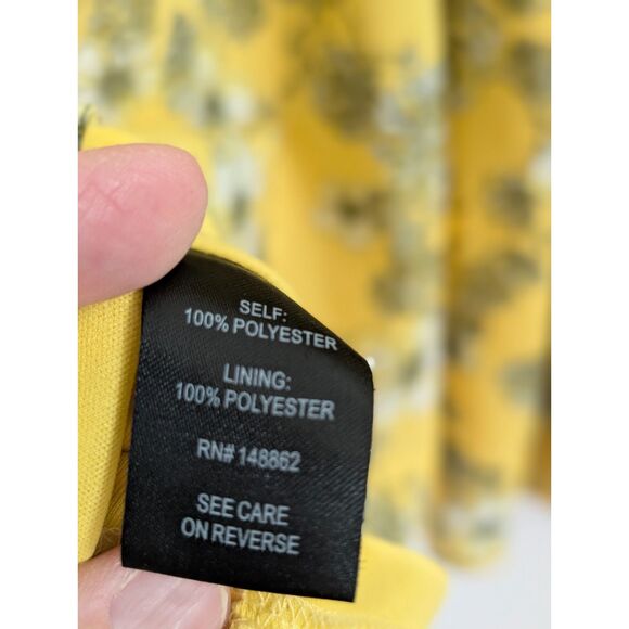 Torrid Summer Floral Midi Dress Sze 20 Yellow Black White Flowy Boho Cottagecore - Picture 5 of 9